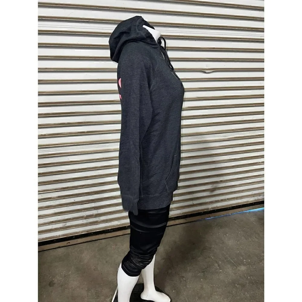 Victoria Secret Hoodie long sleeve front pocket drawstring hood pink VS on back - Picture 4 of 10